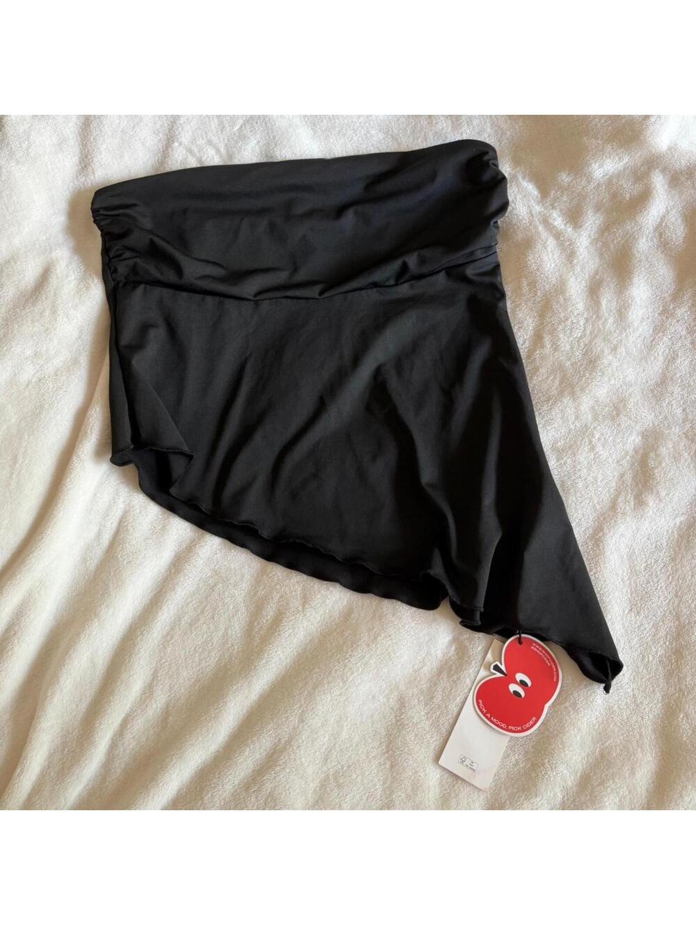 Asymmetrical black tube top from Cider NWT
